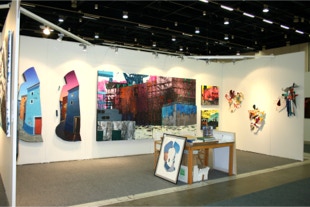 View 1 of stand Art Helsinki 2013, Paul Critchley, Michael Downs & Sasja Hagens