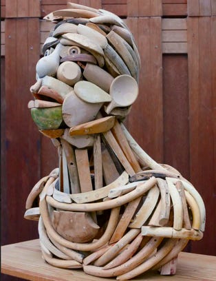 constructed wooden sculpture by Marcel Warmenhoven