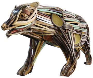 constructed wooden sculpture by Marcel Warmenhoven